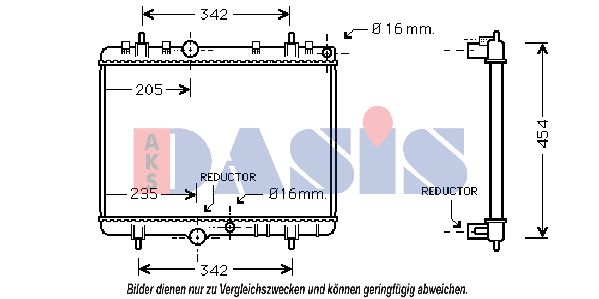 AKS DASIS Jäähdytin,moottorin jäähdytys 160117N